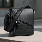 Augus Men's Leather Messenger Bag Shoulder Crossbody Backpack Bags Purse for Women Vintage Anti-Theft Waterproof Casual