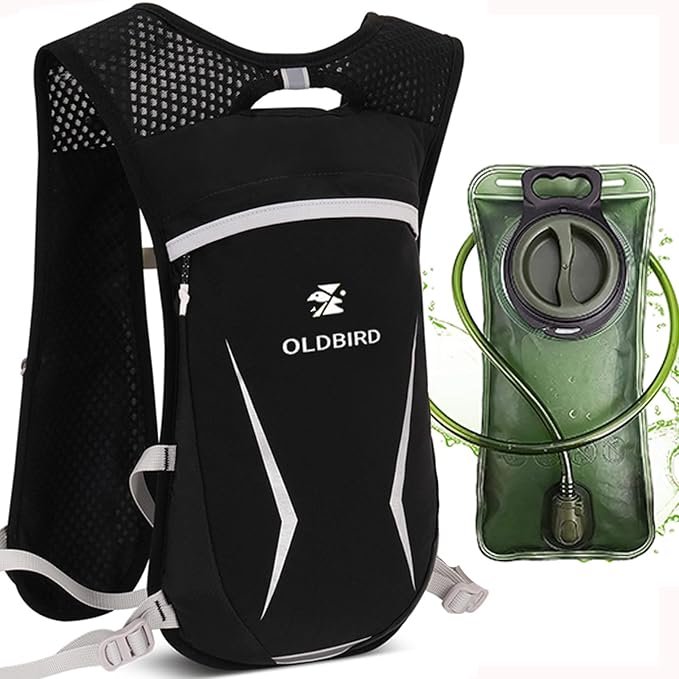 Lightweight Hydration Vest With 1.5L Water Bladder - Breathable Backpack for Running, Cycling, Hiking, Marathon - Men Women (0001 Purple)