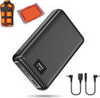 30000mAh Heated Vest Battery Pack 7.4V Heating Vest Battery Bank Power Bank with LED Display DC/USB//Type-C Portable Chargers for Heated Jacket Coat Warming Clothing(Black Grey)