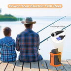 Portable Power Station 99Wh Power Bank AC Max 150W, 12V DC, USB-A, Type-C PD, LED lighjt, Cables for Fishing Power reels Match for Daiwa Shimano for Phone Laptop Home Backup Camping