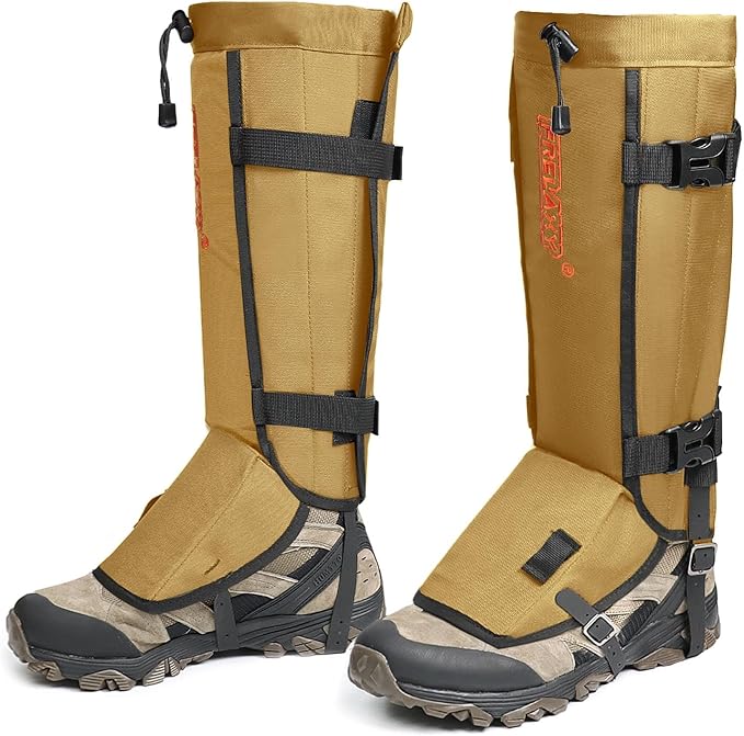 Frelaxy Snake Gaiters, Waterproof Snake Guard Chaps, Snake Bite Protection for Lower Legs, Adjustable Snake Proof Gaiters for Hunting/Outdoor Working, Fit for Men & Women
