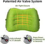 Camping Pillow - Inflatable Pillow - Travel Pillows for Backpacking & Airplane, Lumbar Support 2.0 Blow Up Pillows, Ultralight Compressible, Comfortable, Ergonomic Pillow