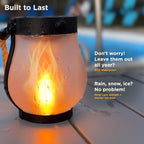 Schoolhouse Solar Lanterns Outdoor Waterproof - Realistic Flickering Flame, 3 Lighting Modes with Rope Handle Design, Waterproof & Solar-Powered for Patio, Garden, Porch, Tabletop Indoor Decor 1 Pack