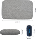 Travel & Camping Memory Foam Pillow, Travel Essentials, Hammock Pillows with Double-Layered Pillow Cover, Easy to Clean, Compact Travel Pillows for Sleeping (Grey)