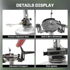 Fire-Maple Greenpeak 2 Backpacking & Camping Stove with Micro Regulated Valve - Ultralight, Compact, Isobutane-Powered Cooking Gear for Hiking, Trekking, Hunting & Emergency Use