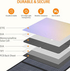 GRECELL 200W Portable Solar Panel for Power Station, Foldable Solar Charger w/ 4 Kickstands, IP65 Waterproof Solar Panel Kit w/DC XT60 Anderson Aviation Output for Outdoor RV Camper Blackout