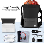 Drawstring Backpack with Mesh Pockets String Gym Bag Sackpack Sandproof Water Resistant Beach Backpack for Men Women