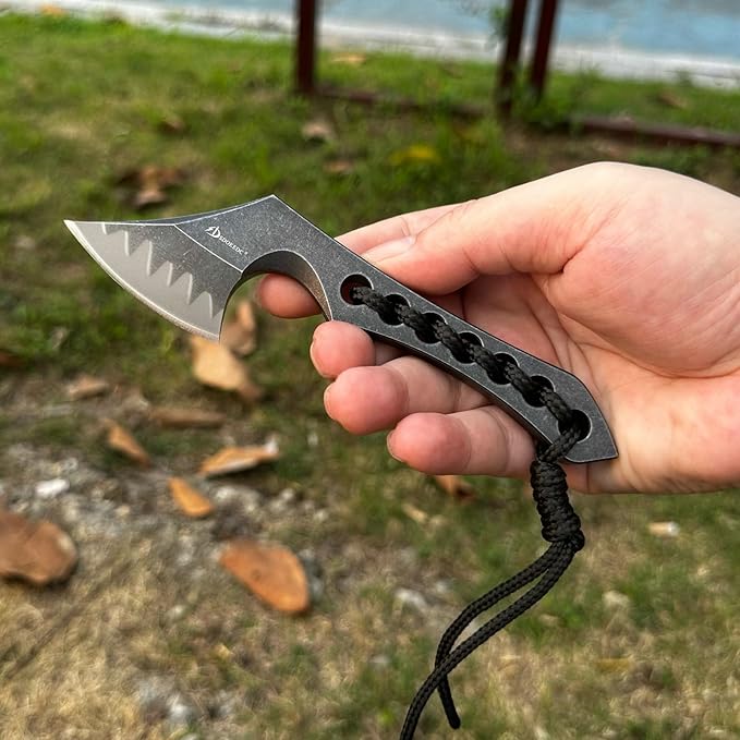 9CR18MOV Steel Mini Axe Tool With Sheath Survival Knives Fixed Blade Small Outdoor Camp Hatchet Camping Knife For Men EDC