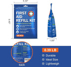 SuccorWare 90 Pieces First Aid Refill Kit - Wound Care Kit Includes Bandages for Home, Travel, Hiking - Portable Replacement Kit for First Aid Medical Supplies（1 Set）