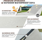 jela Outdoor Chaise Lounge, Waterproof Folding Sofa Bed Lounge Chair, UV Resistant Folding Lounge Chair with Machine Washable Cover, Soft Foam Patio Sofa Chairs Pool Lounge Chaise Chairs (Sand)