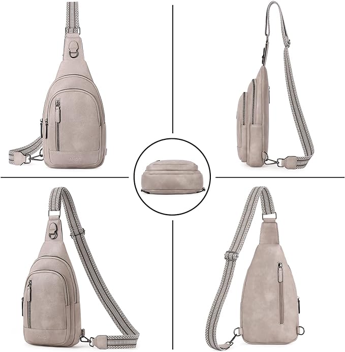 CLUCI Crossbody Bags for Women Men,Leather Sling Bag Cross Body Backpack for Woman Gifts for Women Birthday Unique