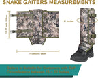 QOGIR Snake Gaiters for Hunting: Durable Snake Guards, Snake Gaiter Leggings for Men & Women, Snake Bite Protection for Lower Legs, Snake Proof Gaiters with Adjustable Size