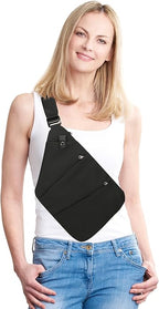 Anti Theft Crossbody Travel Bags for Women Men Cross Body Slim Sling Handbags with S Hook Antitheft