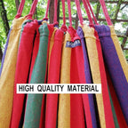 Brazilian Double Hammock 2 Person Extra Large Canvas 250x160cm Total Length 350cm Load 500lb Cotton Hammock for Garden Outdoor and Indoor Rainbow(98 * 65'')