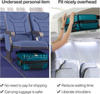 Hanke 16 Inch Underseat Carry on Suitcases with Wheels,Lightweight Hard Shell Carry on Luggage with Wheels for Weekender,Travel Approved Small Suitcase,Travel Luggage for Womem Men,Caribbean Blue.