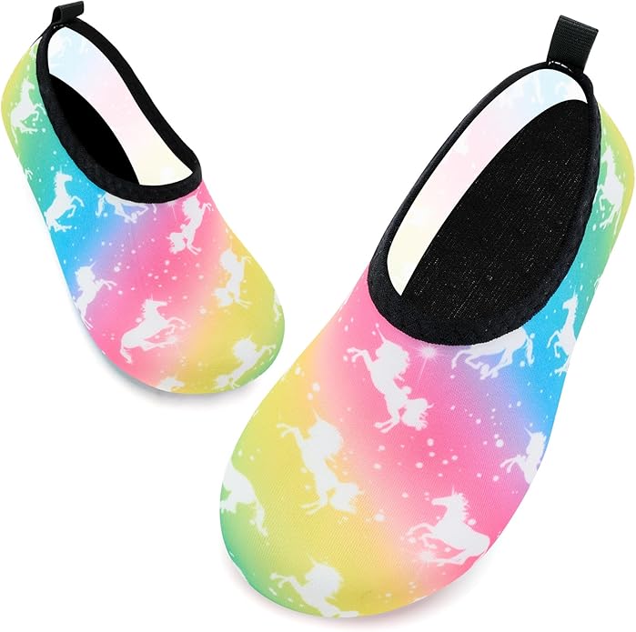 Deevike Kids Water Shoes Boys Grils Barefoot Quick Dry Aqua Socks Beach Shoes for Toddler Sports Swim Surf Outdoor Walking