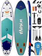 11'6"x35" Extra Wide Stand Up Paddle Board Inflatable for All Levels, 430LBS Capacity SUP Paddleboard with Complete Accessories, Double Acton Pump, Blow Up Paddle Board for Family