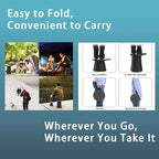 Portable Telescoping Stool, Retractable Folding Stool for Camping Garden Fishing Hiking Travel BBQ, Adjustable Collapsible Stools (Black)