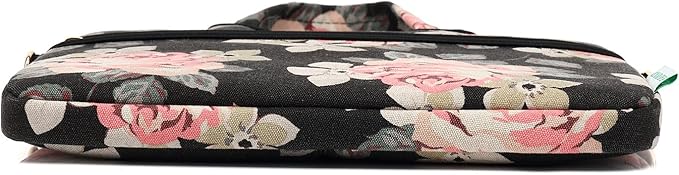 kayond Black Rose Patten water-resistant Laptop Shoulder Messenger Bag Case Sleeve for 15 Inch 15.6 Inch Laptop,Laptop Briefcase