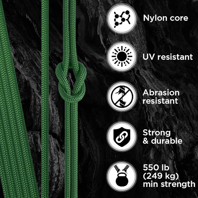 TECEUM 5/32" Paracord Rope 1000 – 1000ft / 200ft / 100ft / 50ft – Tactical Parachute Cord 4mm – 45+ Colors – Nylon String for Survival & Camping Gear – Stripe Cord for Survival – Utility Rope