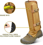 Skiguard Snake Guard Gaiters - Waterproof Chaps for Lower Legs, Bite Proof Guardz, Adjustable Size