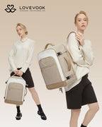 LOVEVOOK Large Travel Backpack for Women, TSA Carry on Backpack for Airplanes, 40L Personal Item Travel Bag for Women fits 17" Laptop,Waterproof Carry on Bag Airplane Approved with 3 Packing Cubes
