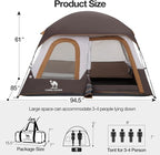 CAMEL CROWN 4/6 Person Tent Waterproof Lightweight Portable Backpacking Tent for Outdoor Camping Hiking