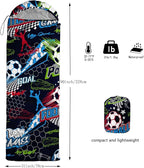 QOOMO Animals Camping Sleeping Bags,3 Season Warm & Cool Weather,Lightweight,Waterproof Sleeping Bags for Adults & Kids,Traveling,and Outdoors,Camping Gear Equipment