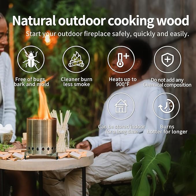 3.5" Lengths Mini Fire Sticks Wood,Pine Kiln Dried Firewood,Small Barkless Kindling Logs,Solo Stove Accessories Prefect for Solo Stove Mesa,Tabletop Fire Pit,Pizza Oven,4 Lbs