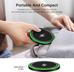 Samsung Wireless Charger Fast Charging Pad for Galaxy S25 Ultra/S24 Plus/S24 FE/S24Ultra/S23+/S22/S21/S20,15W Wireless Phone Charger Android Charging Station Mat for Google Pixel 9 Pro 8A with Adapter