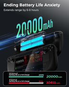 NEWQ 2-in-1 Steam Deck Battery Bank & Stand for Steam Deck/Steam Deck OLED, 20000mAh 65W PD3.0 Fast Charging Power Bank, Steam Deck Accessories, with Dual USB C Cables（Not Suitable for Case） NQ-SD-02