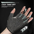 Bike Gloves for Men Women with Anti-Slip Shock-Absorbing Pad, Light Weight Half-Finger Cycling Gloves