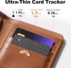 [Apple MFi Certified] Wallet Tracker Card with Apple Find My (iOS Only) Rechargeable Air Tracker Tags Bluetooth Wallet Finder IP68 Waterproof GPS Tracker Item Finder for Keys, Bags, Passport Black