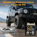 50PSI Paddle Board Pump Electric Portable, High Pressure Sup Pump - Dual Stage Inflation, Auto Shut Off and Deflate for Stand Up Paddle Board/Car/Kayak/Bicycle