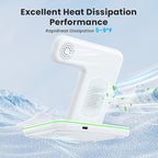 WAITIEE Wireless Charger for iPhone 16 15 14 13 12 11 X 8, 3 in 1 Charging Station for Apple Watch 10/9/8/7/6/5/4/3/2/SE/Ultra/Ultra 2 & for AirPods 4/3/2/Pro/Pro 2(White)