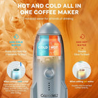 3 in 1 Portable Espresso Machine On the Go, Self-Heating Electric Espresso Maker, 19 Bar Mini Coffee Maker For Travel Camping & Hiking For Ground Coffee & N ESPRESSO/DolceGusto Pod, Bright White