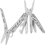 Nextool EDC Keychain Multitool, 10 in 1 Mini Pocket Knife Multi Tool with Needlenose Pliers, Scissors, Mini Useful Cool Gadgets for Men, Father's Day Gifts from Daughter-Sliver