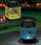 Regal Art & Gift Solar Lantern Outdoor, Waterproof Garden Décor, Ideal Gift for Women, Mom, Grandma – Hanging Metal Solar Lights for Yard, Patio, Backyard, Porch, Multi, Dragonfly, Small