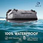 Haimont Large Waterproof Duffel Backpack Roll-Top Heavy Duty Dry Duffle Bag for Boating, Travel, Motorcycle, Kayaking, Camping, 60L