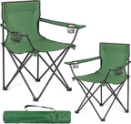 2 Pack Camping Chairs -Lightweight and Supportive Chairs for Adult and Lightweight Individuals - Compact, Durable, and Portable - Ideal for Camping, Hiking, Beach, and Picnics -Carry Bag