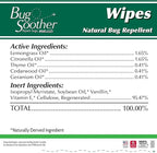 Bug Soother Wipes (100 ct) - Natural Insect, Gnat and Mosquito Repellent & Deterrent - 100% DEET-Free Safe Bug Wipes for Adults, Kids, & Pets - Made in USA