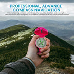 TurnOnSport Lensatic Compass - Hiking & Camping Navigation - Orienteering & Map Reading - Boy Scout & Professional Field Compass