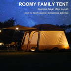 Vidalido Tents，3-4 Person Camping Tent with Extended Vestibule，Weather Resistant Family Tents with Breathable Mesh Windows，Easy Install Waterproof Outdoor Tent for Backpacking and Camping Hiking