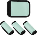 DOMIKING Light Green Luggage Handle Wrap Soft Luggage Identifiers for Suitcase Grip Tags for Travel Bag Luggage Suitcase Handle Covers Travel Accessories, 4 Pack