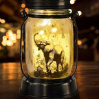 Elephant Gifts for Women/Men Elephant Lovers Solar Lantern Mom Birthday, Mothers Day, Christmas Gifts, Solar Garden Decoration Outside for Yard, Patio,Backyard,Porch, Torches