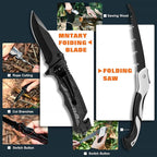 Professional Survival Gear Set - First Aid Kit and Large Camping Backpack, Camping Equipment for Adventure Outdoor Hiking Adventurers