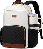 Laptop Backpack for Women Bookbag: 15.6 inch Work School Backpacks with Pouch Pocket for Large Capacity Cup & USB Charger College Book Bag Travel Business Nurse Teacher Bookbags Anti-theft Back Pack