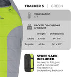 Teton 20F and 5F Degree Sleeping Bag; Lightweight, Warm Weather Mummy Sleeping Bags for Adults and Kids, Camping, Backpacking, Hiking