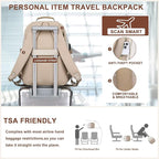 Laptop Backpack for Women Bookbag: 15.6 inch Work School Backpacks with Pouch Pocket for Large Capacity Cup & USB Charger College Book Bag Travel Business Nurse Teacher Bookbags Anti-theft Back Pack