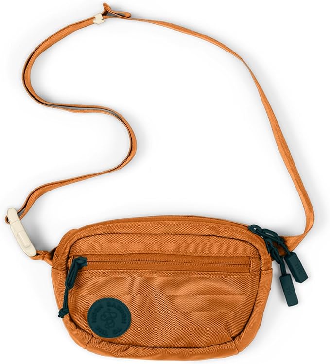 Baboon to the Moon Fanny Pack - Trendy, Compact, Water-Repellent Waist Bag in Multiple Colors and Sizes for Men and Women (Caramel, Mini (1.5L))